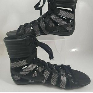 NIKE WOMENS GLADIATEUR II SANDALS BLACK METALLIC